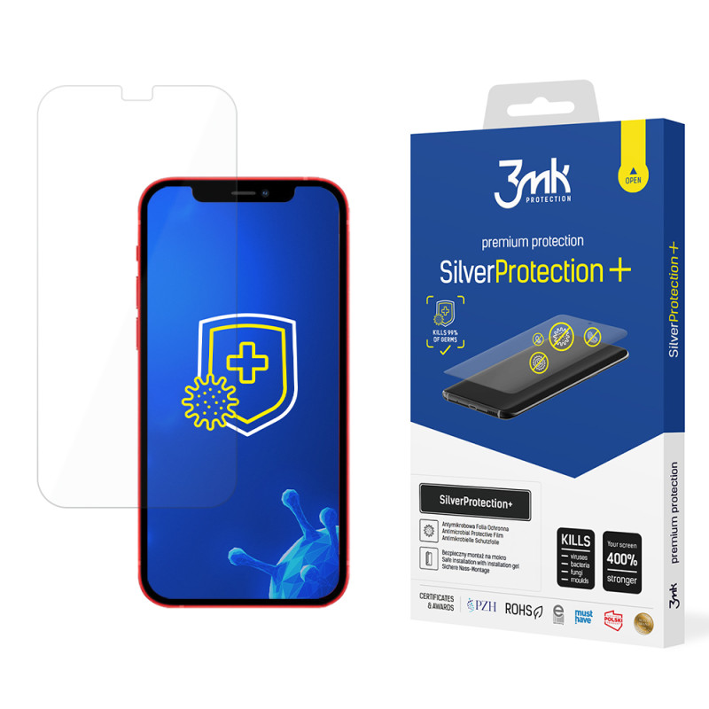 Ochranné sklo 3mk SILVERPROTECTION+ pro iPhone 12 Mini - stříbrná