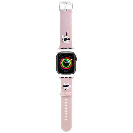 Řemínek Karl Lagerfeld 3D Rubber pro Apple Watch 38/40/41mm - pink