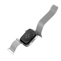 Řemínek Puro MILANESE pro Apple Watch 42–49 mm stříbrný