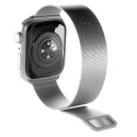 Řemínek Puro MILANESE pro Apple Watch 42–49 mm stříbrný