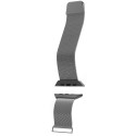 Řemínek Puro MILANESE pro Apple Watch 42–49 mm stříbrný