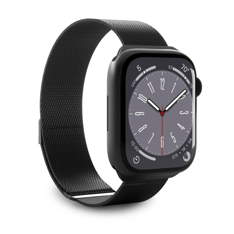 Řemínek Puro MILANESE pro Apple Watch 42-44-45-49m - černý
