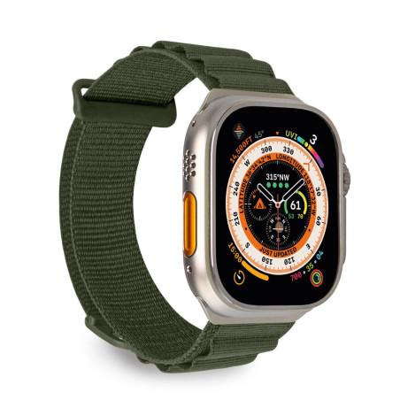 Řemínek Puro EXTREME pro Apple Watch 42–49 mm - tmavě zelená