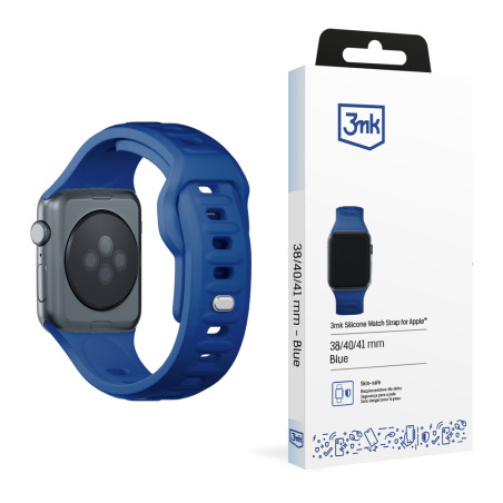 Řemínek 3mk PROTECTION pro Apple Watch 38/40/41 mm - modrý