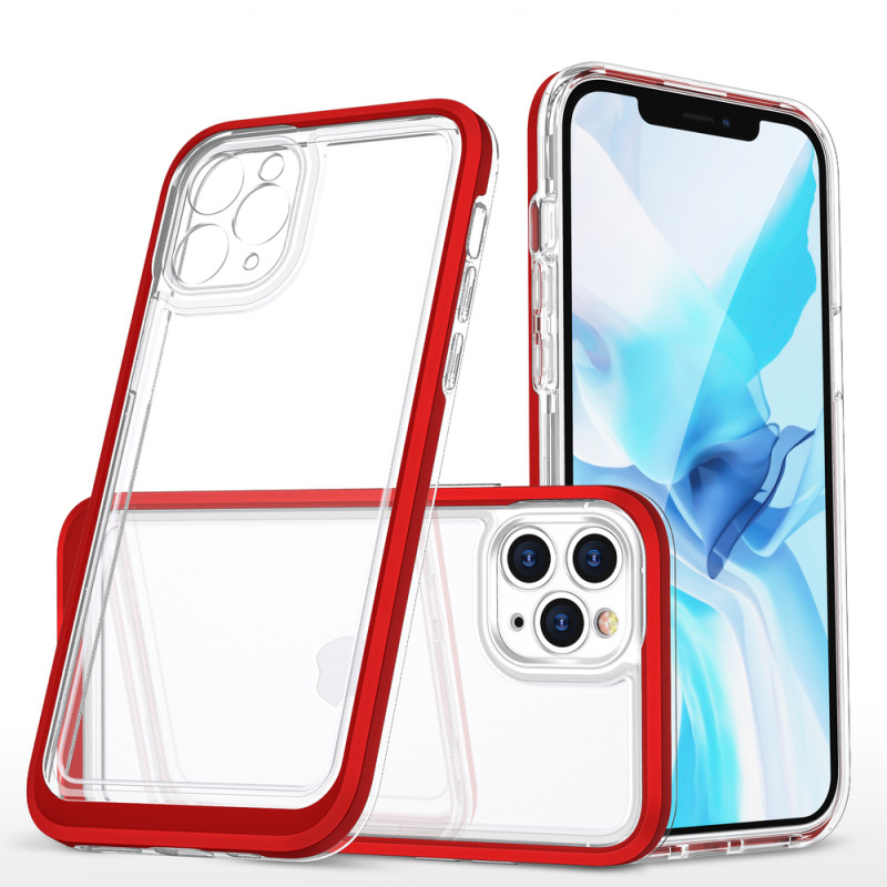 Kryt Hybrid Armor CLEAR 3 IN 1 pro iPhone 11 Pro Max - gel červená