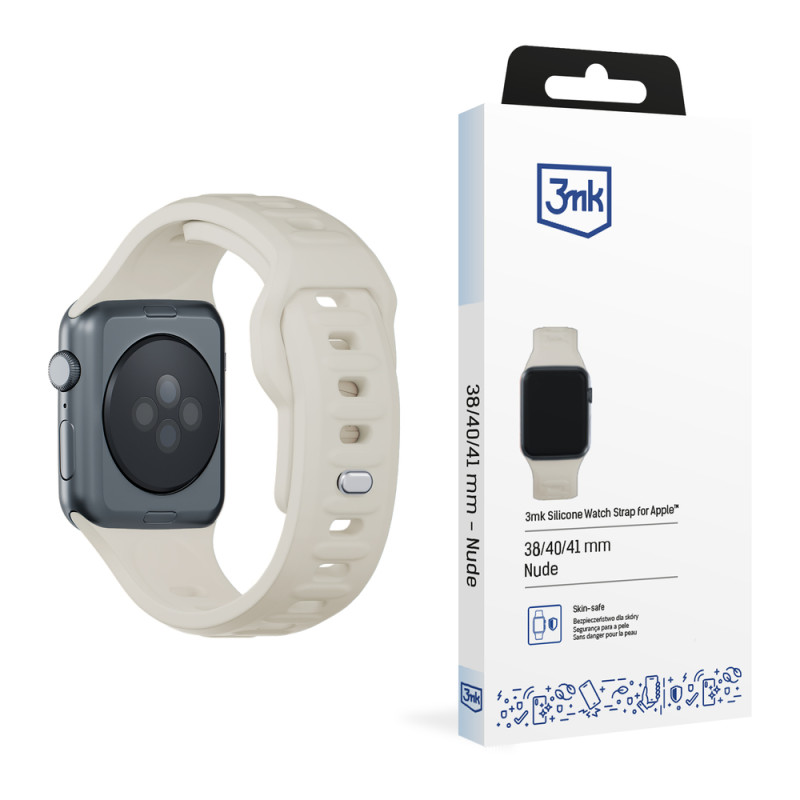 Řemínek 3mk PROTECTION pro Apple Watch 38/40/41 mm - white