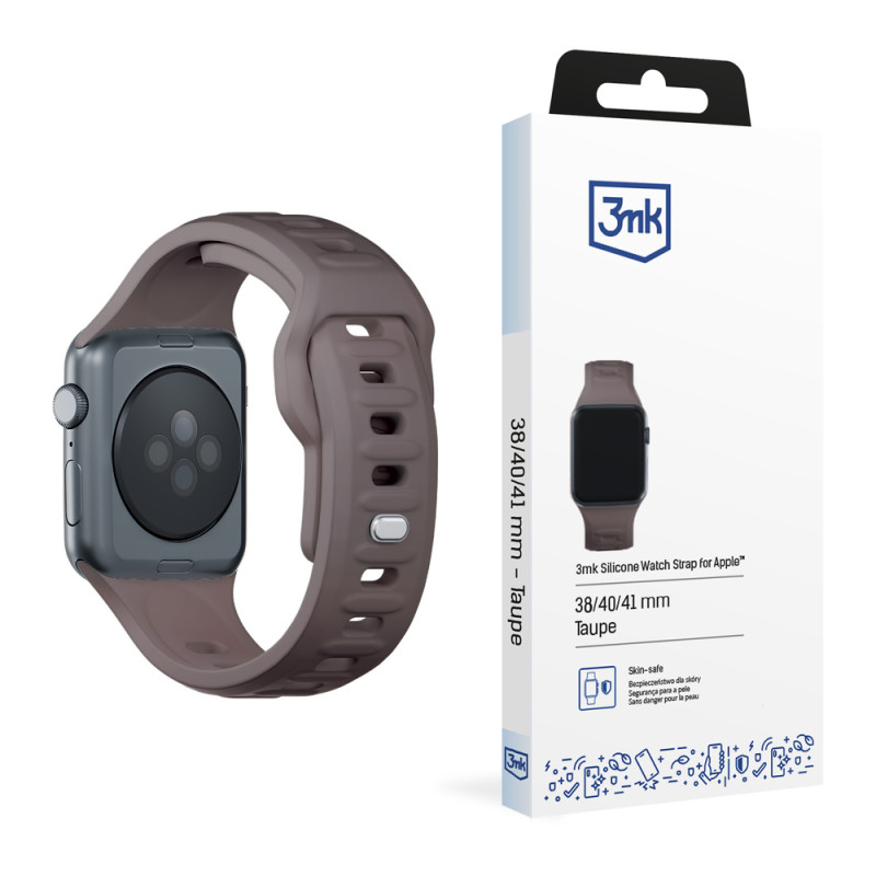 Řemínek 3mk PROTECTION pro Apple Watch 42/44/45/49 mm - hnědý