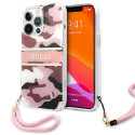 Kryt Guess GUHCP13LKCABPI pro iPhone 13 Pro - růžový