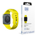 3mk silikonový řemínek pro Apple Watch 38/40/41 mm - žlutý