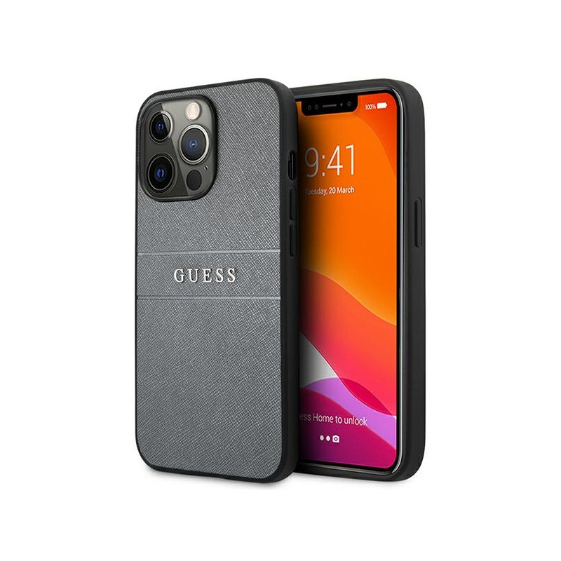 Kryt Guess GUHCP13LPSASBGR pro iPhone 13 Pro - šedá/šedá