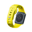 3mk silikonový řemínek pro Apple Watch 38/40/41 mm - žlutý