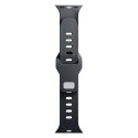 Řemínek 3mk SILICONE pro Apple Watch 38/40/41 mm - black