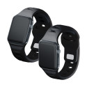Řemínek 3mk SILICONE pro Apple Watch 38/40/41 mm - black