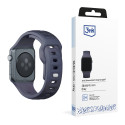 Řemínek 3mk SILICONE pro Apple Watch 38/40/41 mm – šedý