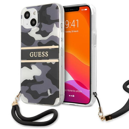 Kryt Guess GUHCP13SKCABBK pro iPhone 13 mini černý camo