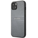 Kryt Guess Saffiano Stripe pro iPhone 13 mini – šedá