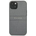 Kryt Guess Saffiano Stripe pro iPhone 13 mini – šedá