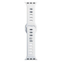 Řemínek 3mk SILICONE WATCH STRAP pro Apple Watch - white