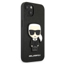 Kryt Karl Lagerfeld IKONIK Karl's Patch iPhone 13 mini černý