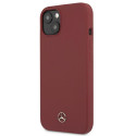 Kryt Mercedes SILICONE LINE pro iPhone 13 - červený