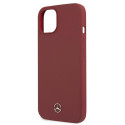 Kryt Mercedes SILICONE LINE pro iPhone 13 - červený
