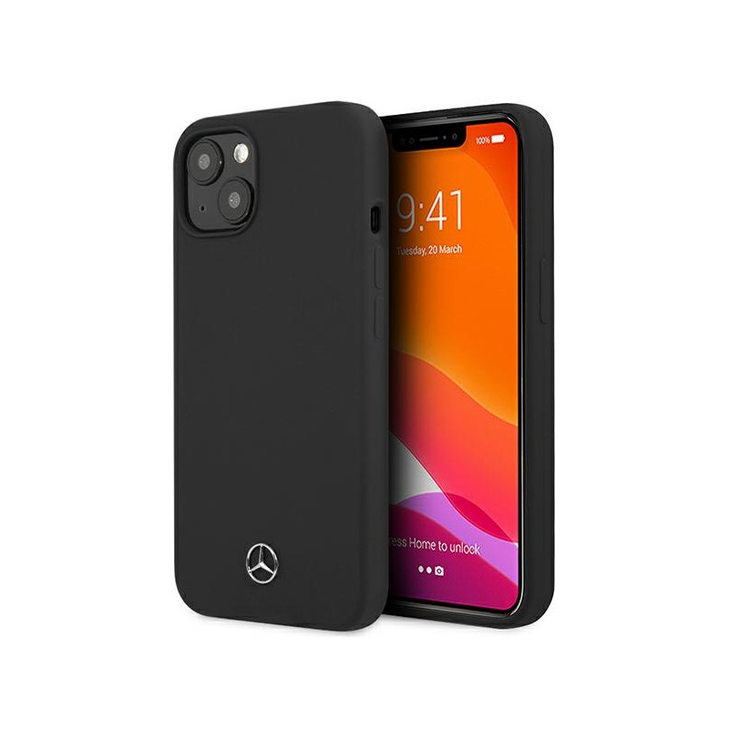 Kryt Mercedes SILICONE LINE pro iPhone 13 mini - černý