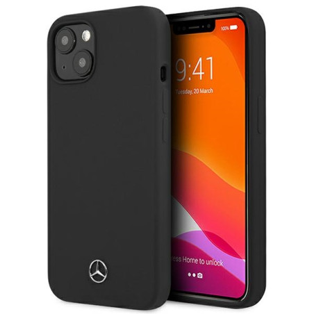 Kryt Mercedes SILICONE LINE iPhone 13 mini - černý