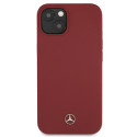 Kryt Mercedes SILICONE LINE pro iPhone 13 mini - červený