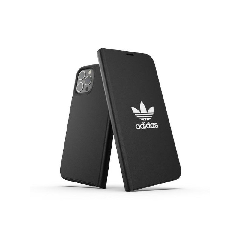 Pouzdro Adidas OR Booklet Case BASIC pro iPhone 12 Pro Max - černá/bílá