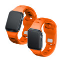 3mk SILICONE řemínek pro Apple Watch 42/44/45/49 mm - oranžový