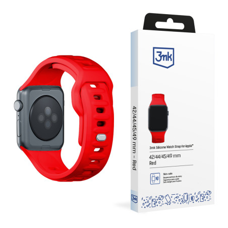 3mk PROTECTION SILICONE řemínek Apple Watch - červený