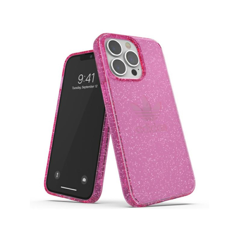 Kryt Adidas OR Protective Clear Case Glitter pro iPhone 13 Pro / iPhone 13 - růžový
