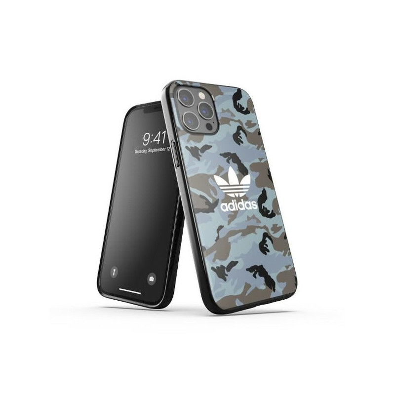 Kryt Adidas OR SnapCase CAMO AOP pro iPhone 12 Pro Max - modrá a černá