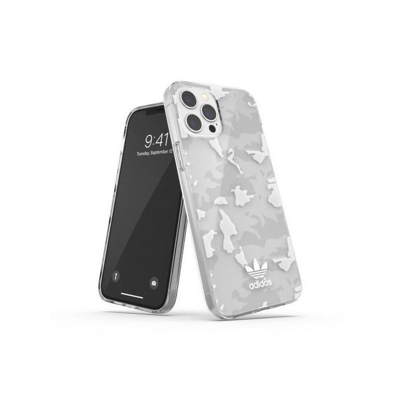 Kryt Adidas OR SnapCase CAMO pro iPhone 12 Pro Max - transparentní
