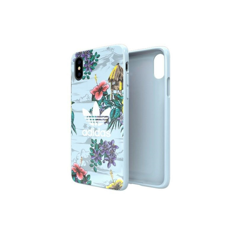 Kryt Adidas OR SNAPCASE Floral pro iPhone X / Xs - šedý
