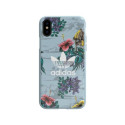 Kryt Adidas OR SnapCase Floral iPhone X / Xs - šedý