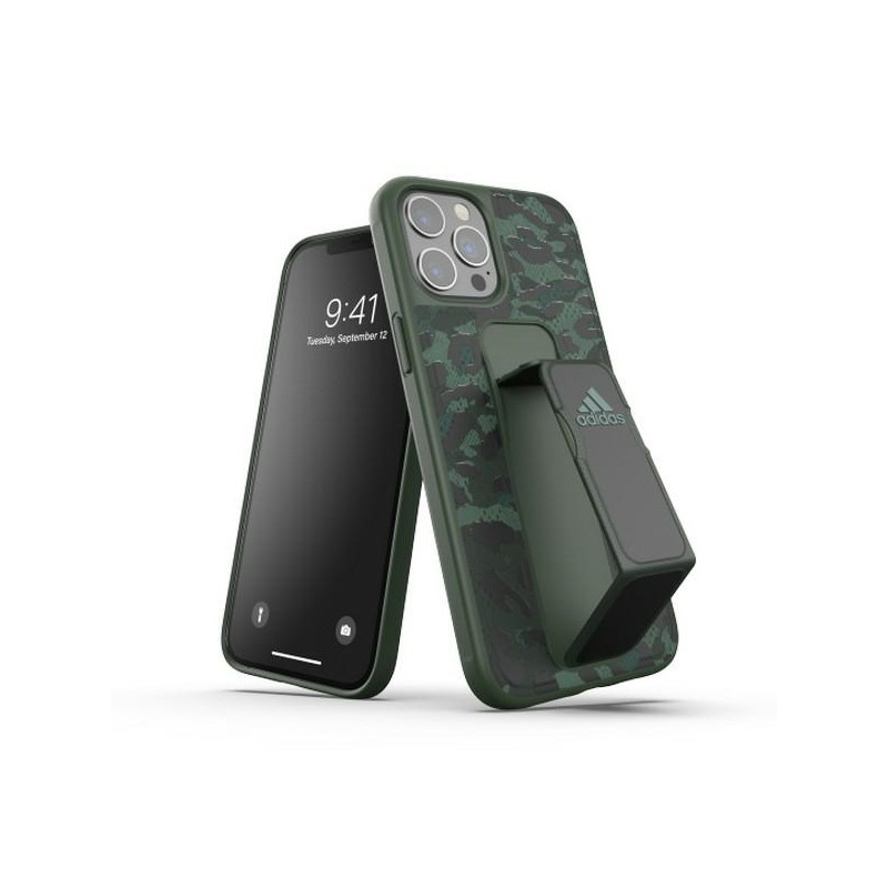 Kryt Adidas SP Grip Case Leopard pro iPhone 12 Pro Max - zeleno-černý