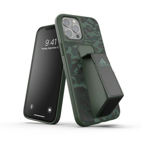Kryt Adidas SP Grip Case Leopard iPhone 12 Pro Max – zeleno-černý