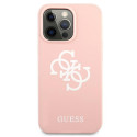 Kryt Guess Silicone 4G Logo pro iPhone 13 Pro růžový