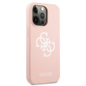 Kryt Guess Silicone 4G Logo pro iPhone 13 Pro růžový