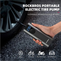 Elektrická pumpa na kolo Rockbros 42720001001 s LED displejem + kabel USB-C - USB-A - černá