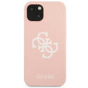 Kryt Guess Silicone 4G Logo iPhone 13 mini - růžová