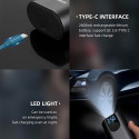 Elektrická pumpa na kolo Rockbros 42720001001 s LED displejem + kabel USB-C - USB-A - černá