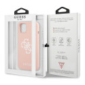 Kryt Guess Silicone 4G Logo iPhone 13 mini - růžová