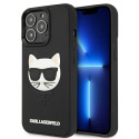 Kryt Karl Lagerfeld 3D Rubber Choupette iPhone 13 Pro / 13 - černý