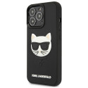 Kryt Karl Lagerfeld 3D Rubber Choupette iPhone 13 Pro / 13 - černý