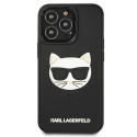 Kryt Karl Lagerfeld 3D Rubber Choupette iPhone 13 Pro / 13 - černý