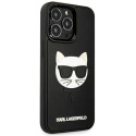 Kryt Karl Lagerfeld 3D Rubber Choupette iPhone 13 Pro / 13 - černý
