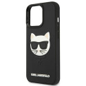 Kryt Karl Lagerfeld 3D Rubber Choupette iPhone 13 Pro / 13 - černý