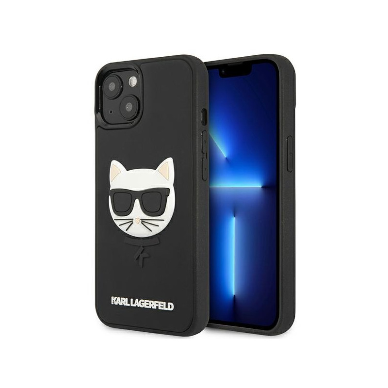 Kryt Karl Lagerfeld IKONIK 3D RUBBER pro iPhone 13 mini - černý